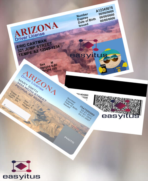 Arizona driving license psd template fully editable