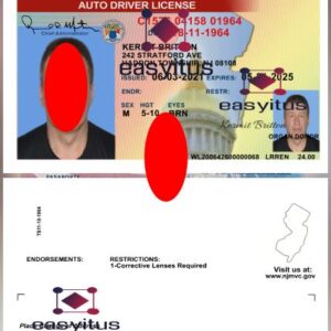 New Jersey Driving License PSD-Fully-Editable