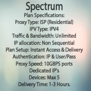 Spectrum Residential Proxy