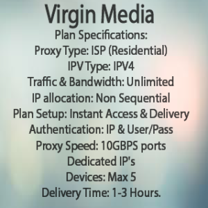 Virgin Media Residential Proxy