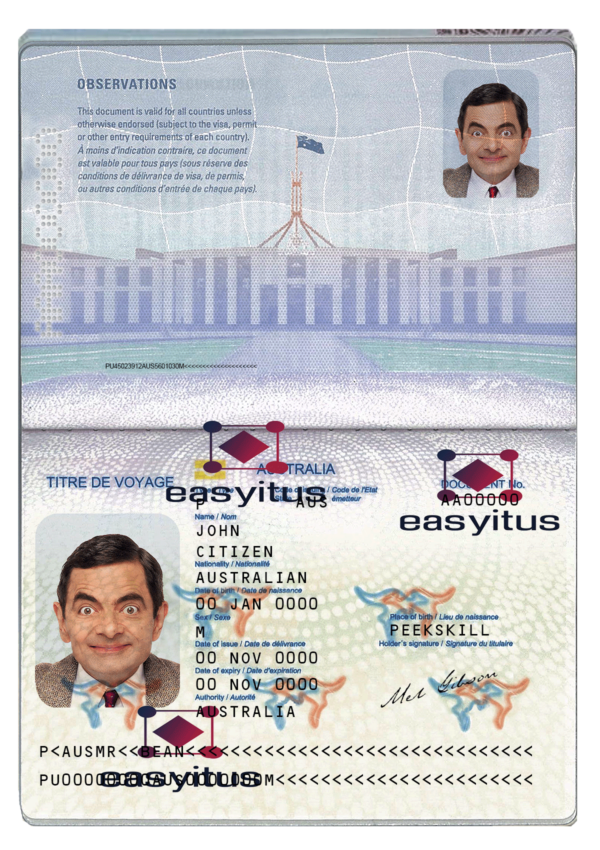 Australian Passport PSD fully editable file