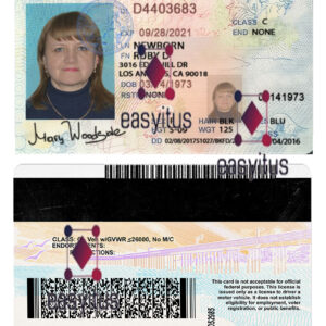 California driving license fully editable PSD file 3