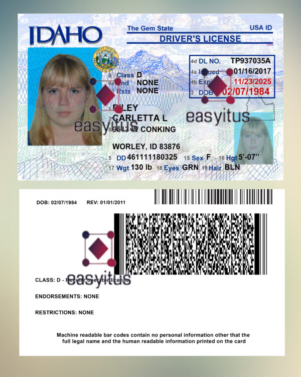 Iowa driving license PSD fully editable