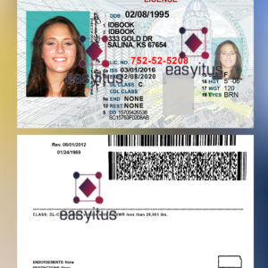 Kansas driving license PSD fully editable