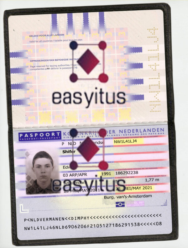 Netherlands Passport template