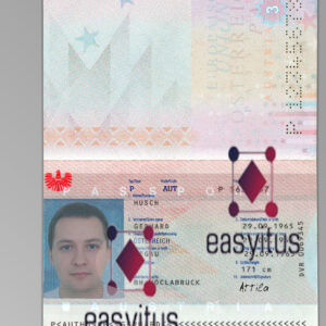 Austria Passport fully editable PSD file