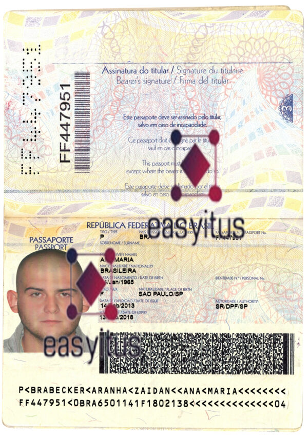 Brazil Passport fully editable PSD file