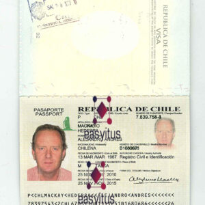 Chile Passport fully editable PSD file