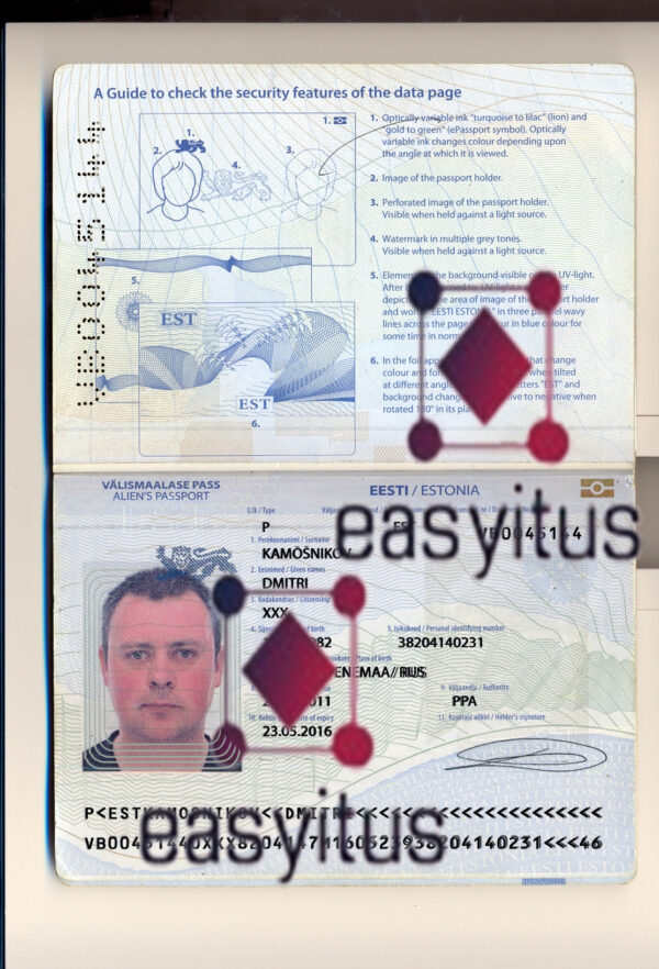 Estonia Passport fully editable PSD file