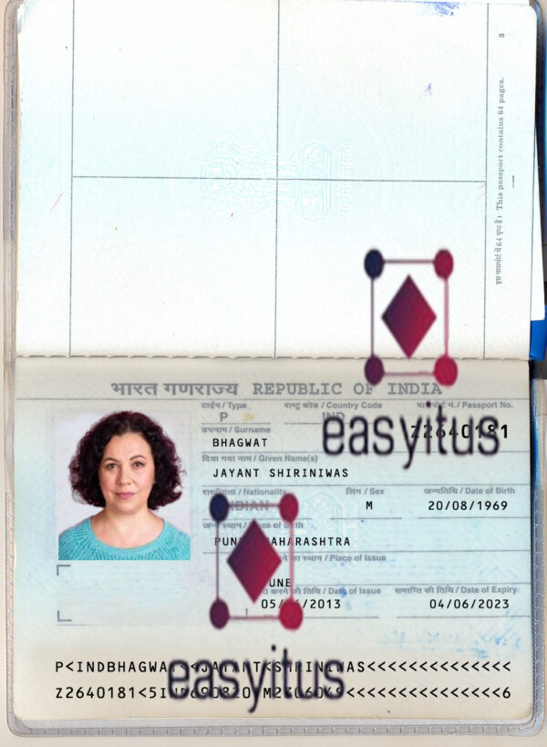 India Passport fully editable PSD file
