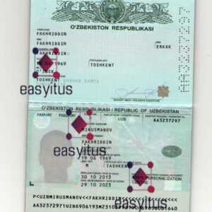 Uzbekistan Passport fully editable PSD file